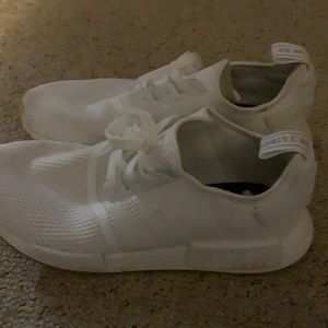 White Adidas Nmd shoes